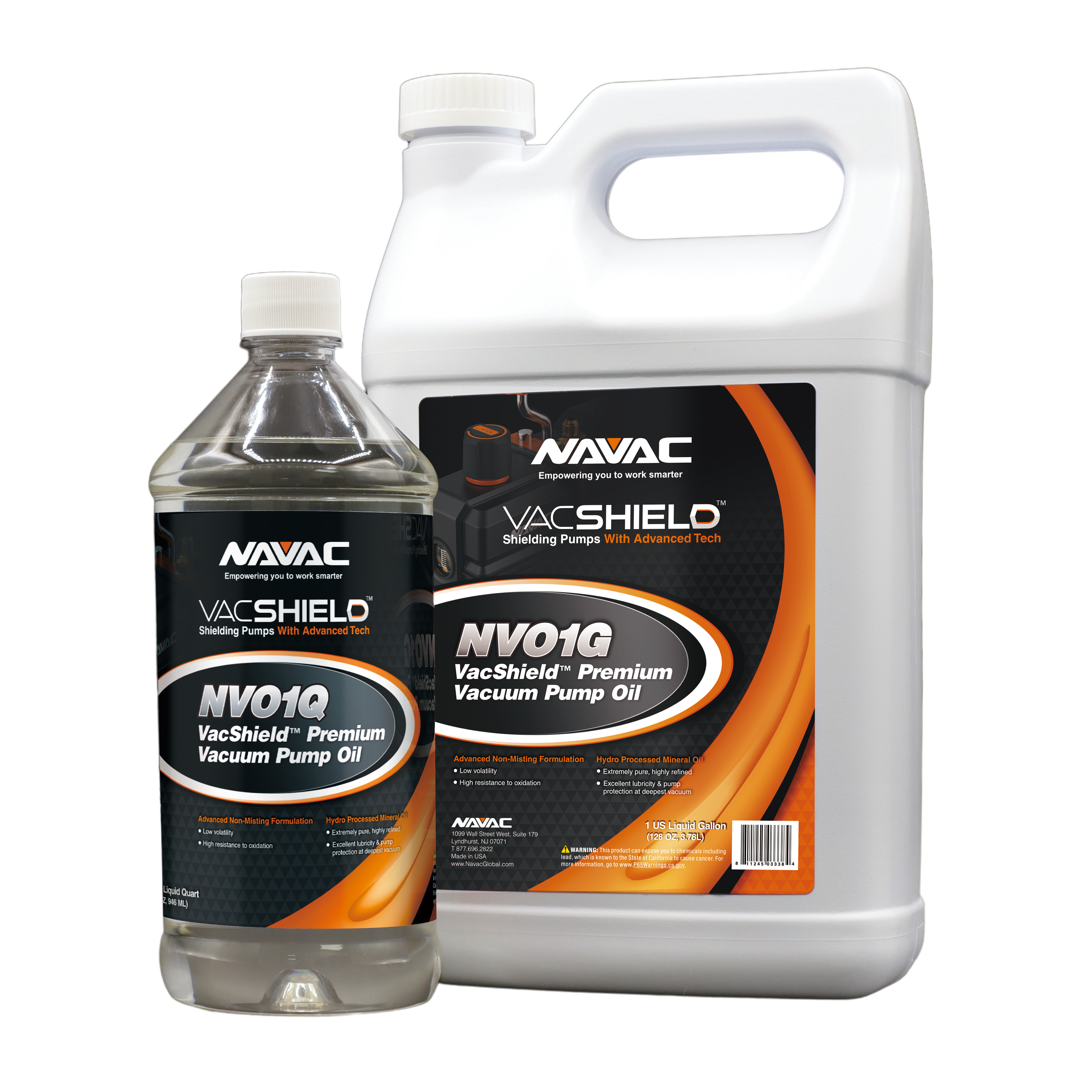 VACSHIELD Premium Vacuum Pump Oil<span class='noshow'> NVO1Q & NVO1G</span>
