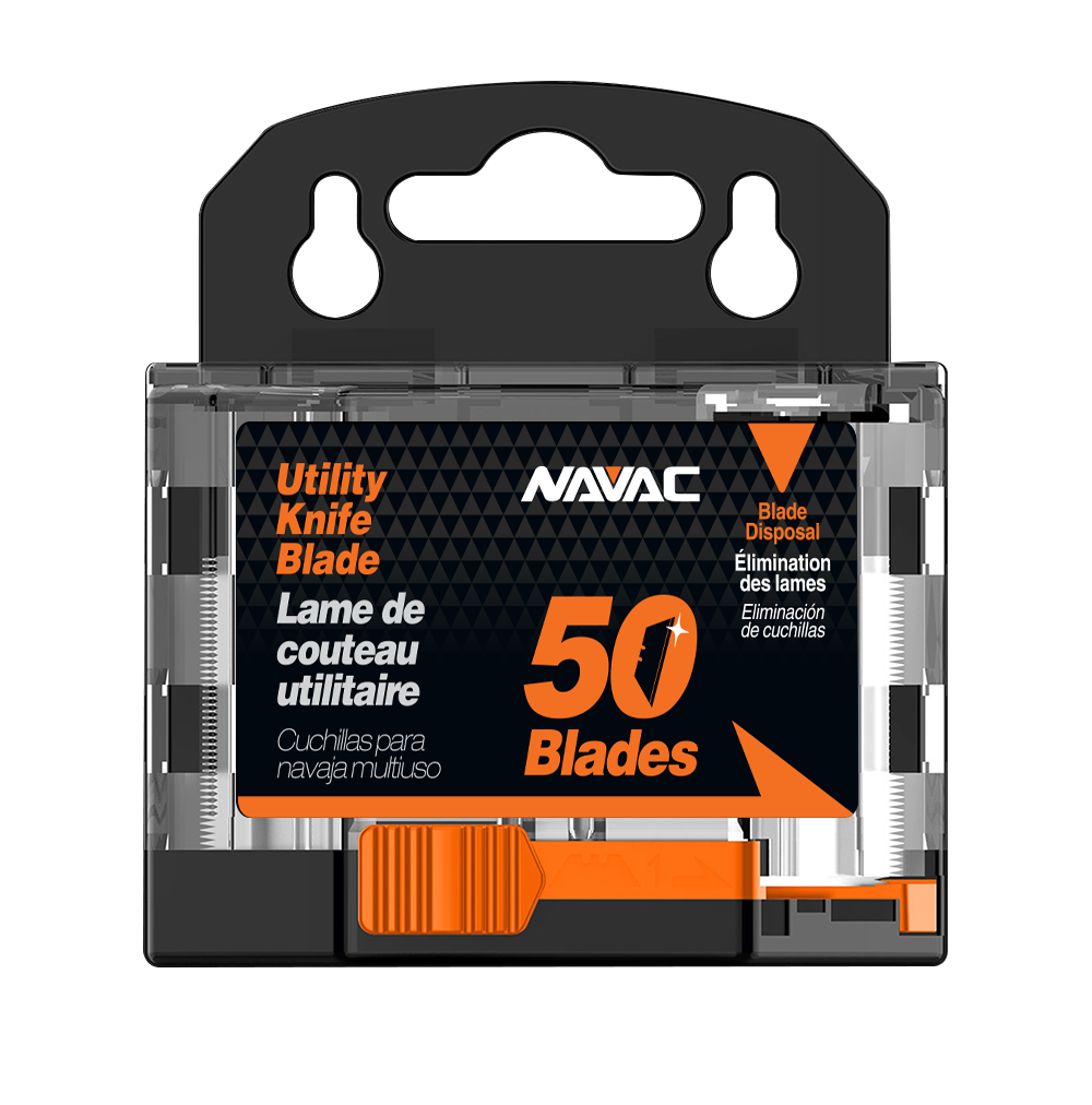 50 PK Utility Knife Blade with Dispenser<span class='noshow'> PKB50</span>