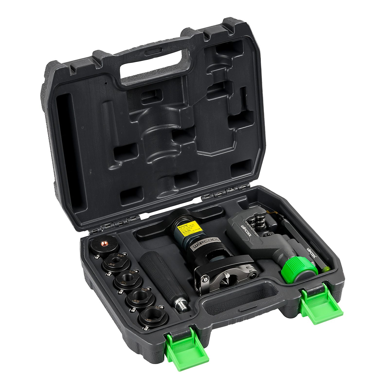 Wipcool EF-3K manual ratchet tri-cone flaring tool kit in blue case